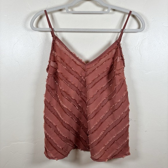 Intimately Free People Fade Away Cami Women's XS Terracotta Chevron Textured NWT - Picture 1 of 7